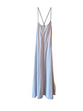 💜 PACT Organic Cotton Fit And Flare Midi Dress Striped Summer Natural Fibers